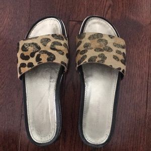 Donald Pliner Animal Print Slides
